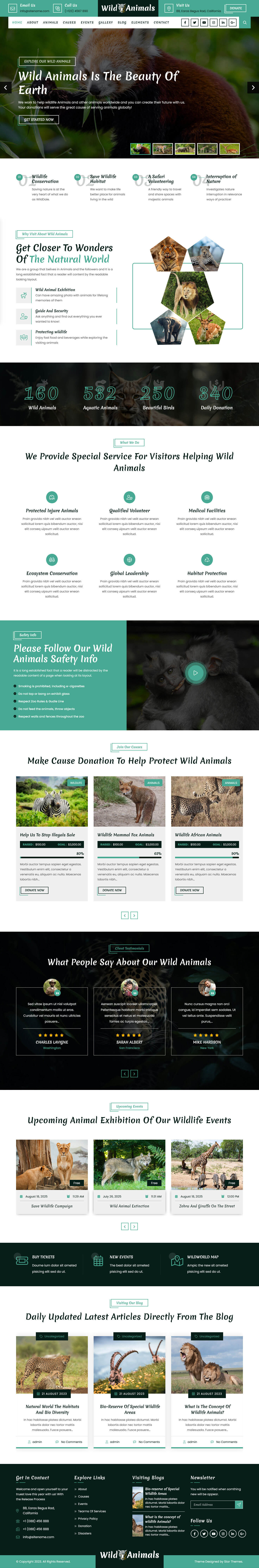 Wild Animals WordPress Theme