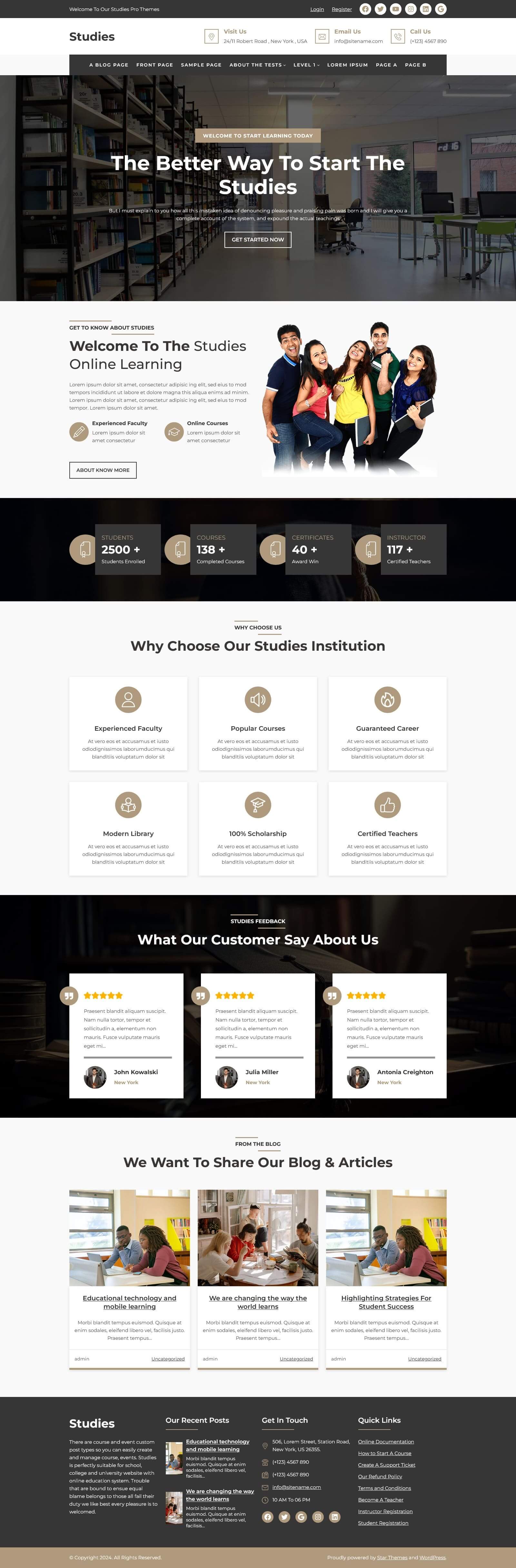 Studies FSE WordPress Theme