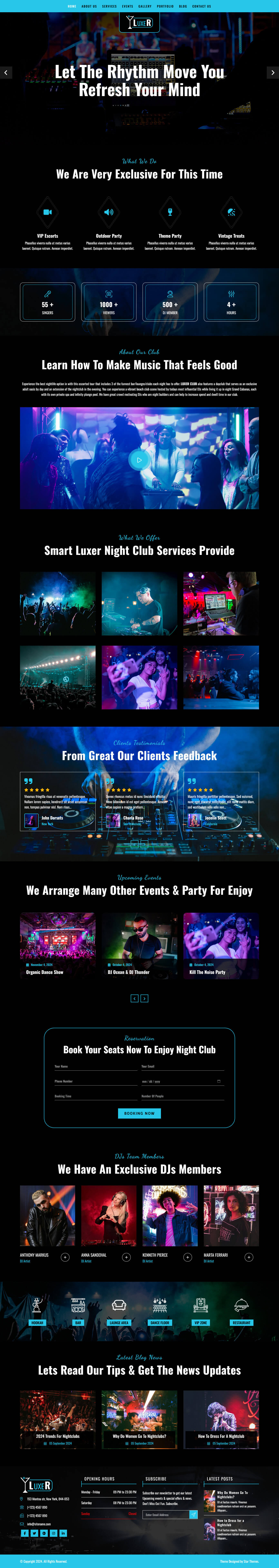 Nightclub WordPress Theme