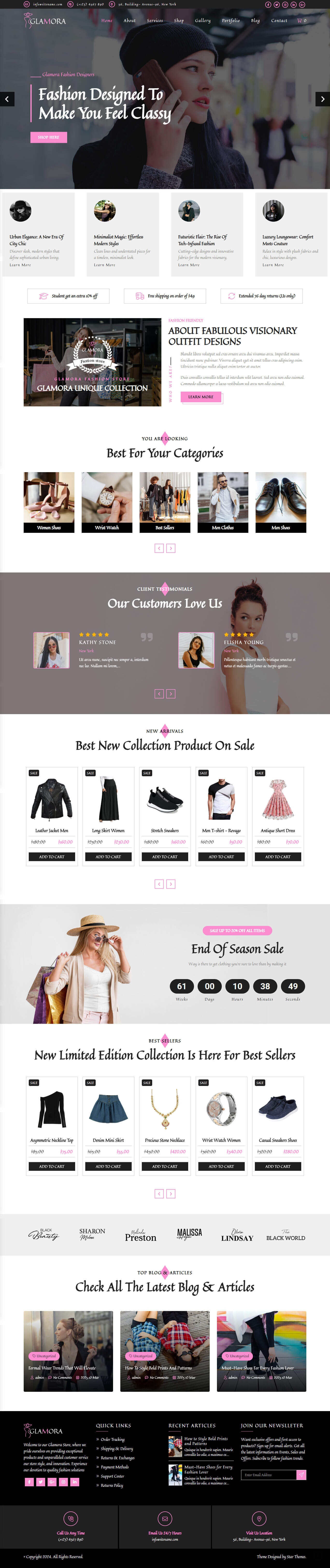 Glamora WordPress Theme