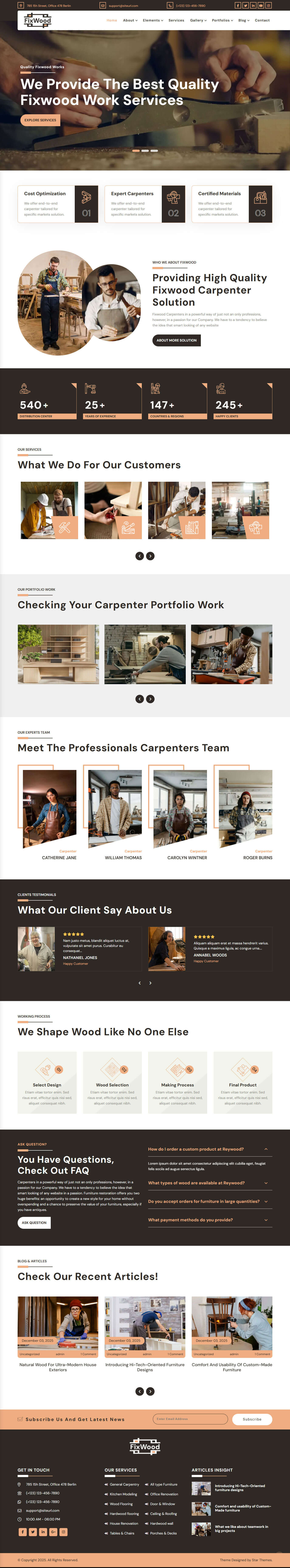 Fixwood WordPress Theme